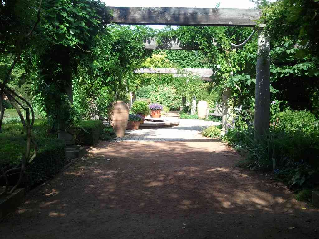 The walkway in front of the bench in the previous picture.