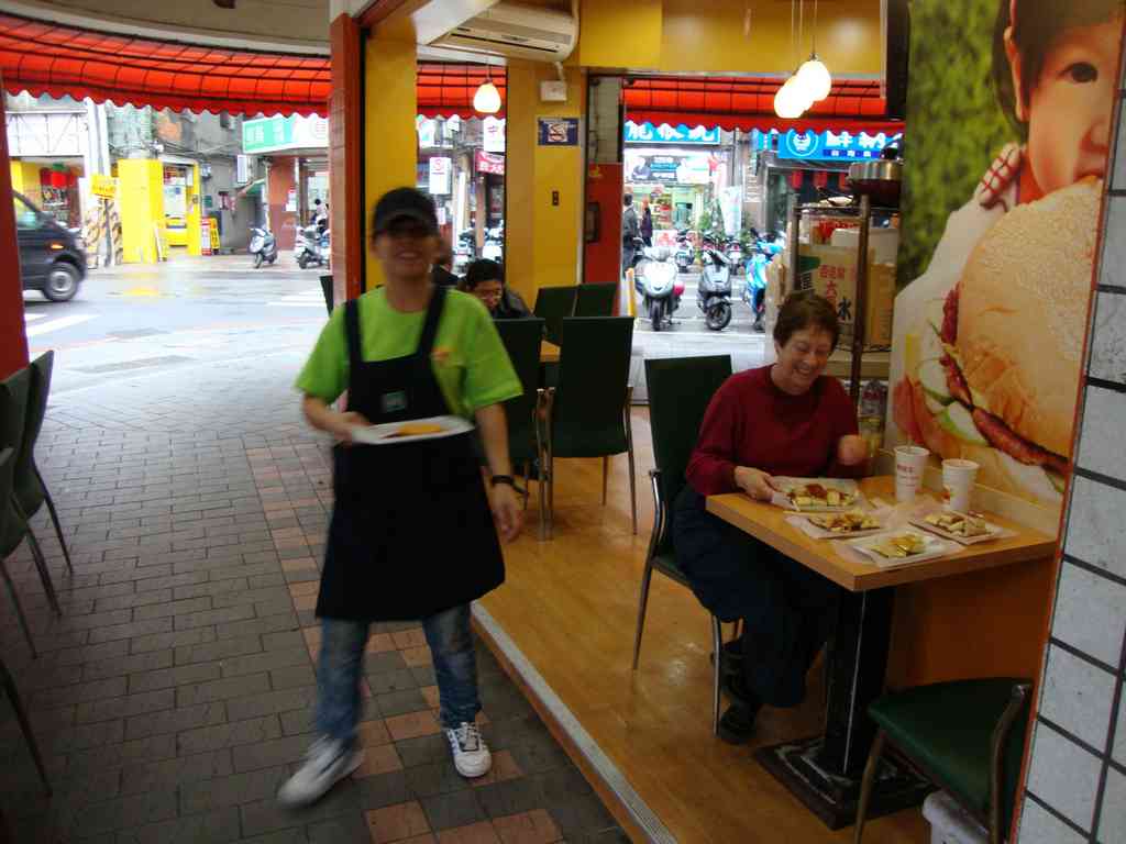 On our very first morning, we hunted down breakfast and found this quaint, open-air restaurant serving a fantastic variety of egg crepes!