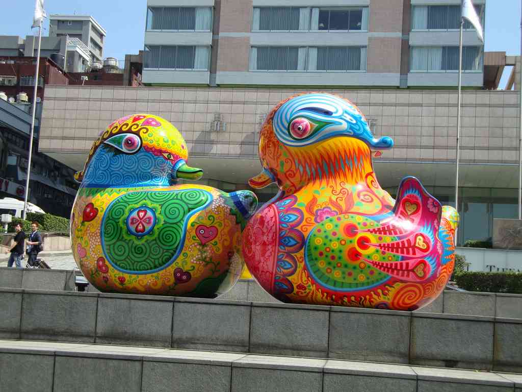 They even had ducks swimming in front of the hotel! We assumed they were part of a charity auction.