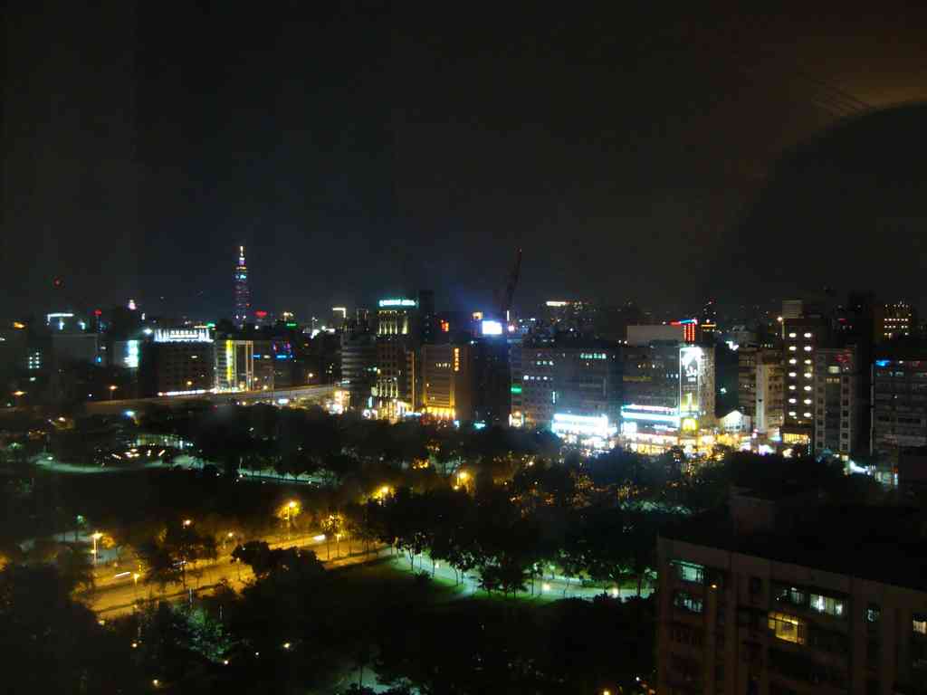 The towering, iconic building just left of center is Taipei 101! It is the second tallest building in the world (and was the tallest when it was built!).