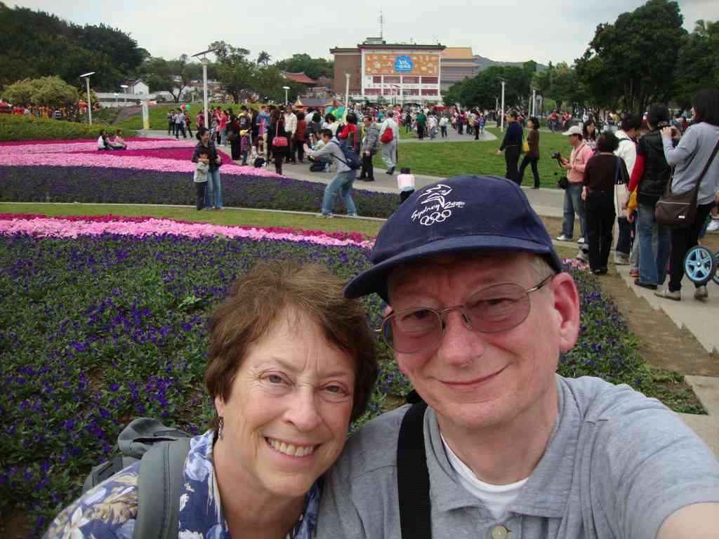 A self-portrait of Helen and me taking a quick rest break!