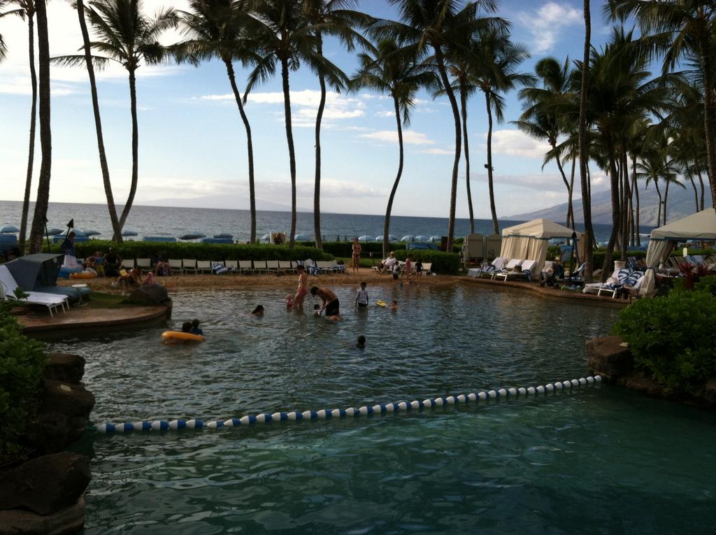 At the end of the lazy river, you have a choice of going to the sand beach (built right into one of the pools) or...