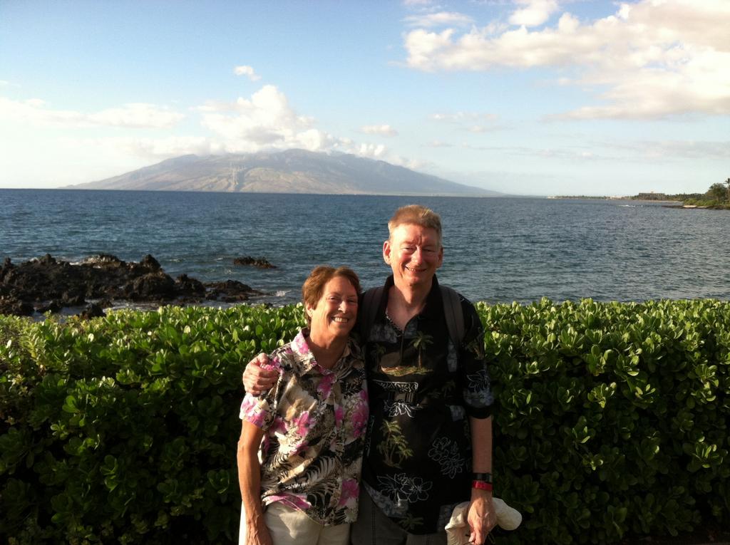 A gorgeous view from the sidewalk along the ocean.