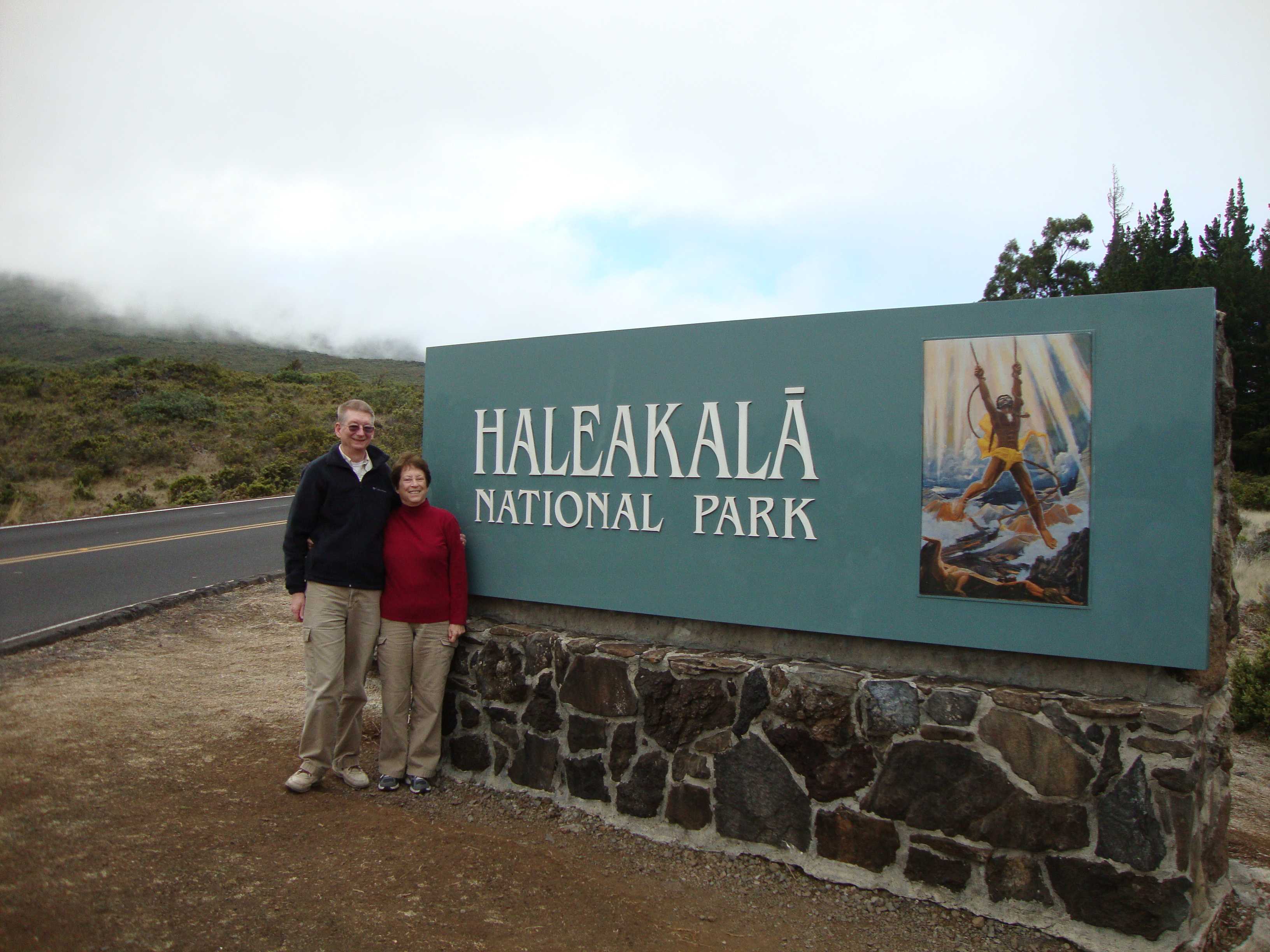 The obligatory pose in front of the main sign marking the National Park!