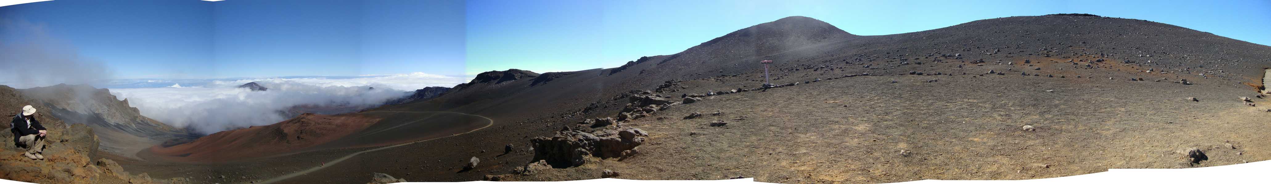 A spectacular panoramic view from the top of the mountain.