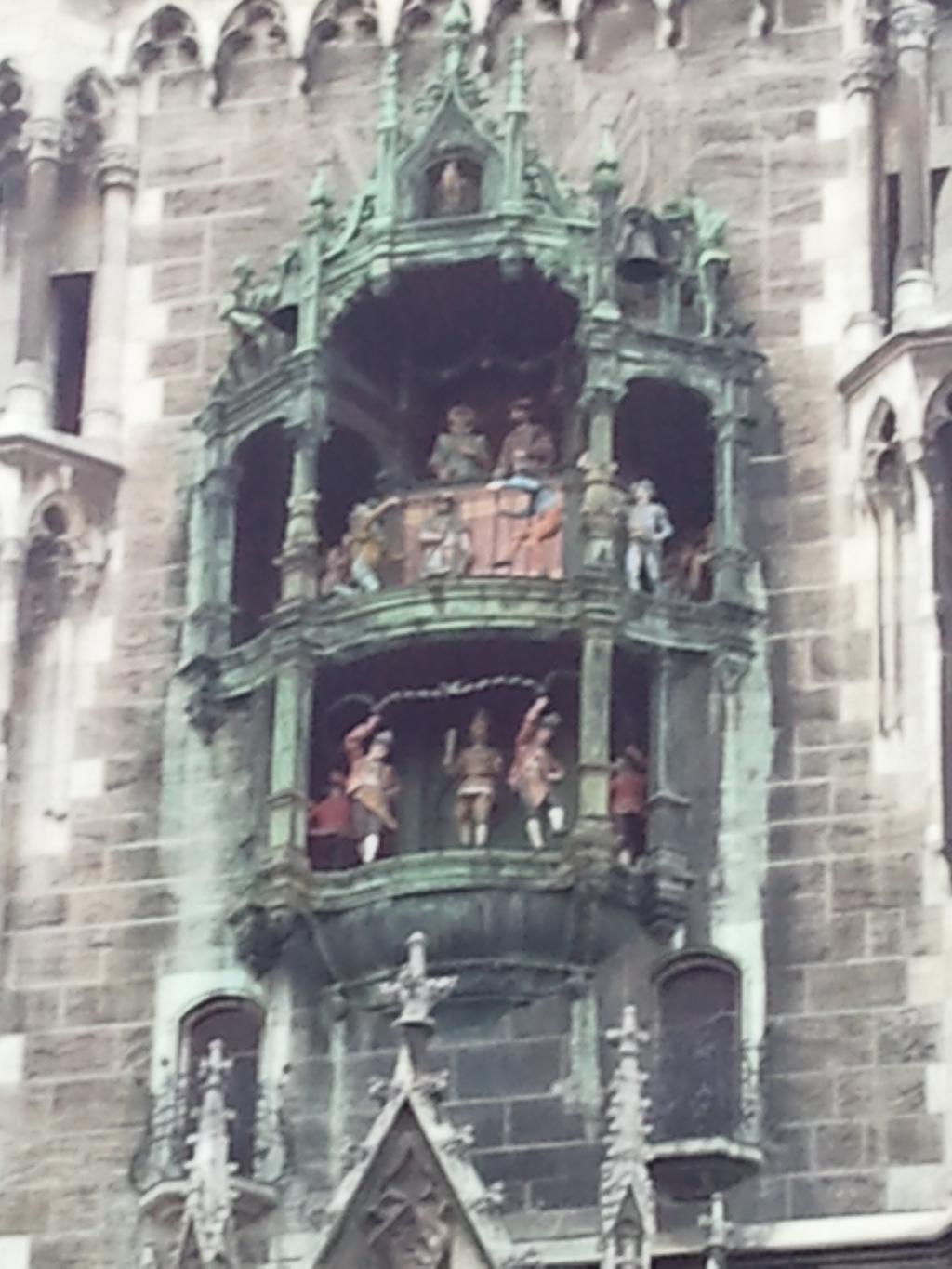 The famous Glockenspiel at Marienplatz.