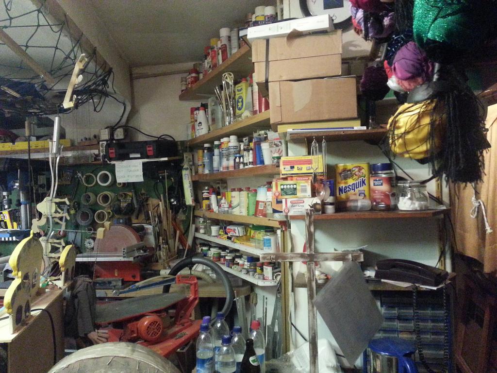The workshop is incredibly small and packed with detail!