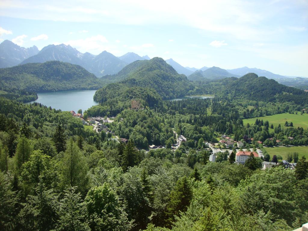 Stunning views from the castle. Swan Lake is visible in the background.