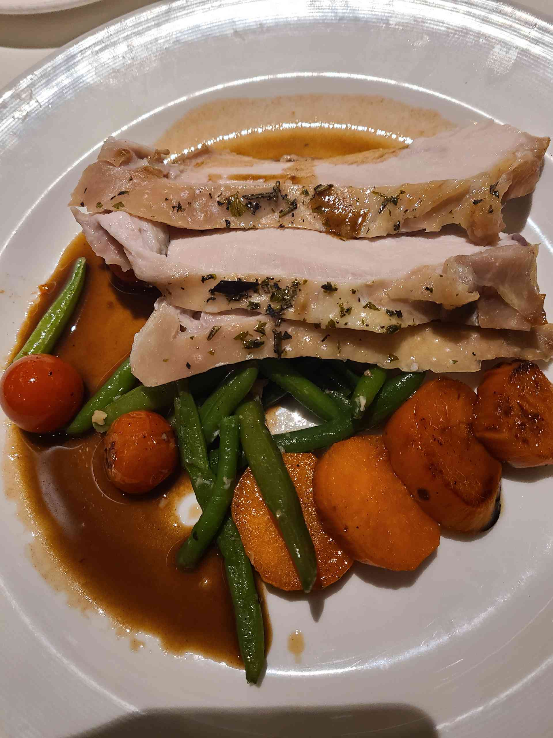 Roasted pork and vegetables were really yummy!