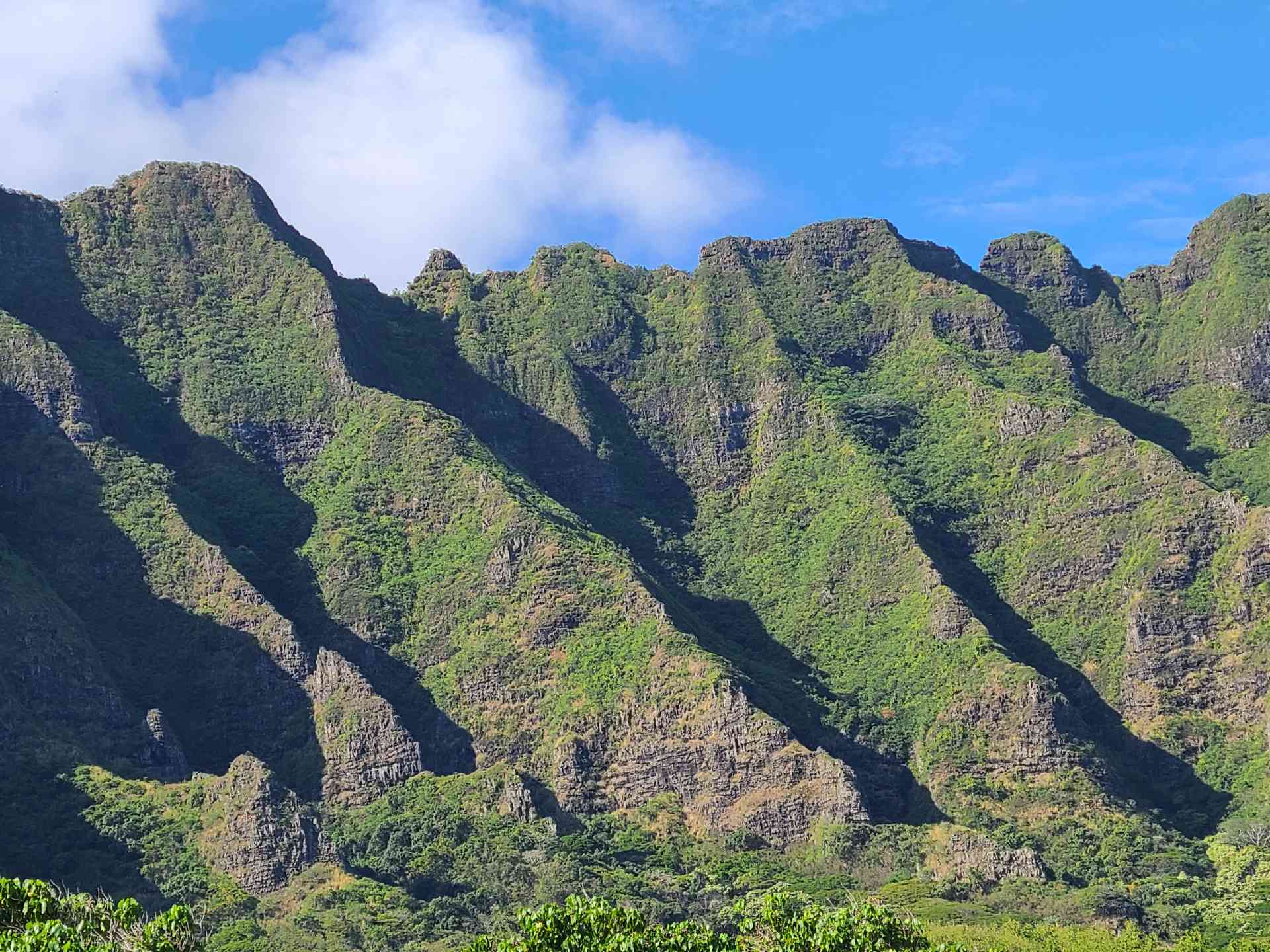 Some incredibly steep mountain cliffs.