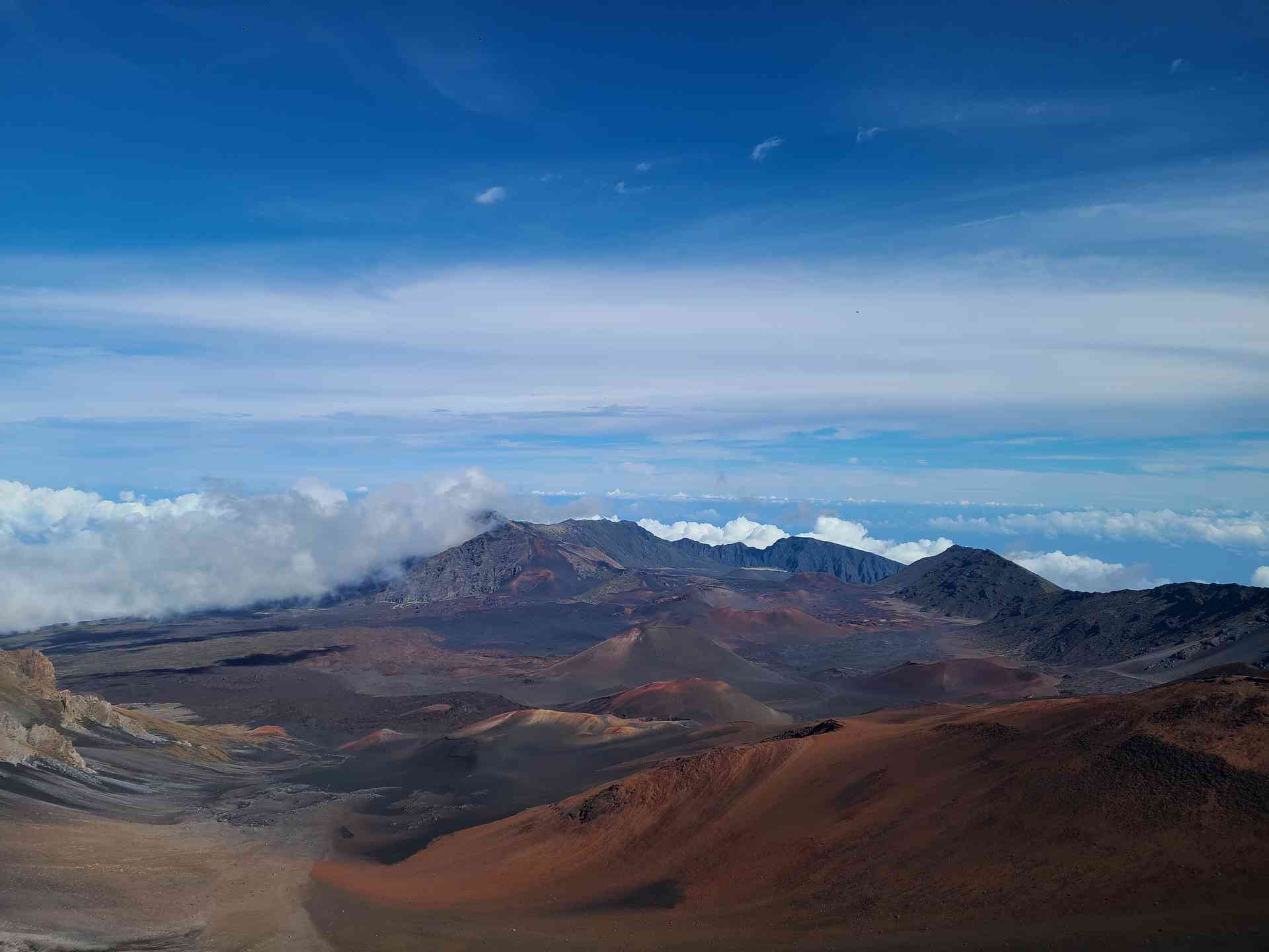 Looking across Haleakala's massive crater.