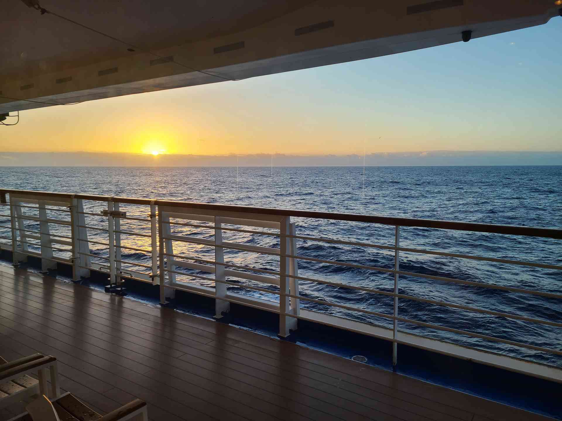 An absolutely breathtaking sunrise as we headed from Hawaii toward Ensenada.