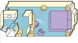 The layout of our cabin on the ship.