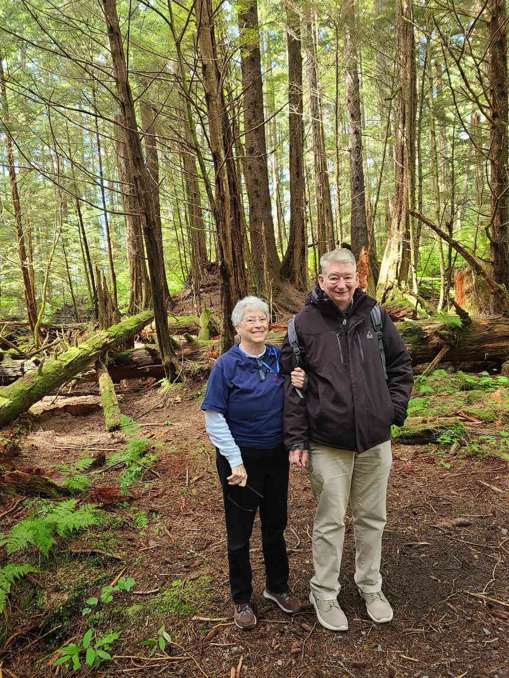Charles and Helen took a very pleasant stroll through the magnificent forest.